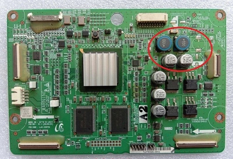 Placa T-con CTRL lógica principal Samsung LJ92-01274C para Sanyo DP42545 Foto 2 de 4