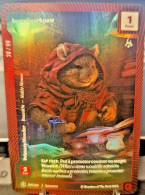 WONDERS OF THE FIRST  1st Ed EXISTENCE  RED FOIRL #30/99 ISAAC SPARKPAW 347
