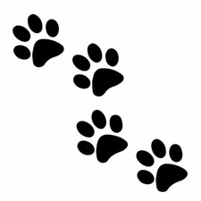 Vinyl multiple Paw Print Dog Cat Decal Sticker multiple size colours