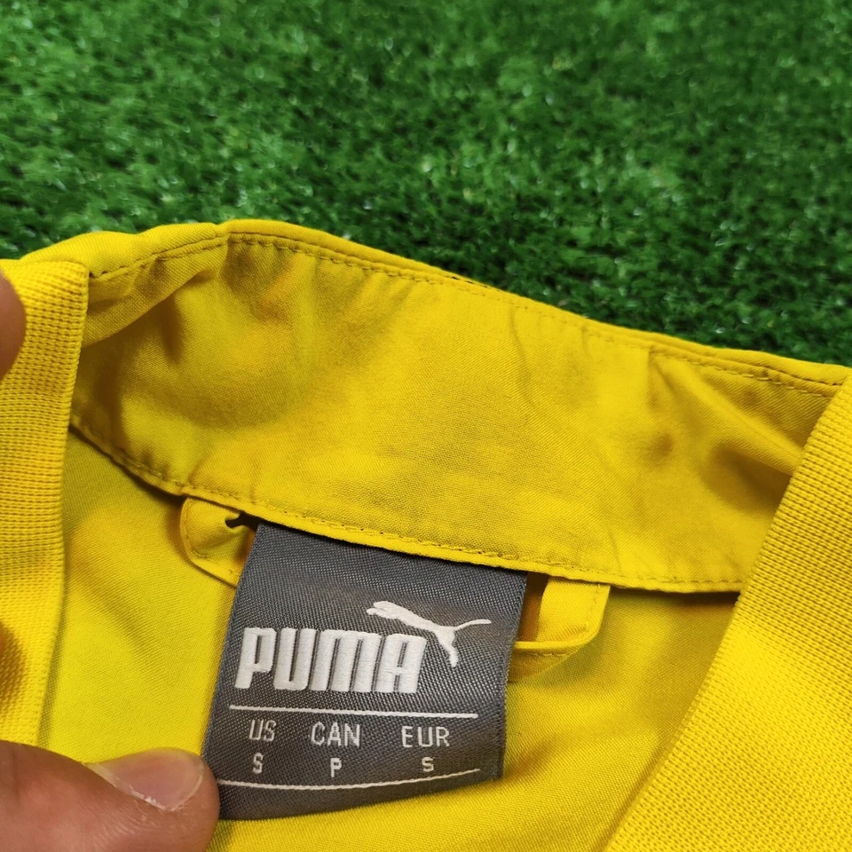 Puma BVB трек куртка мужчин маленький Дортмунд желтый полный молнии легкий ветровка - Изображение 4 из 4