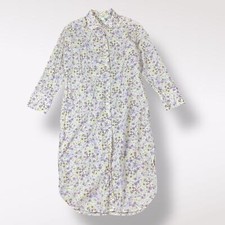 H&M Floral Cotton Button-Up Midi Shirt Dress ...