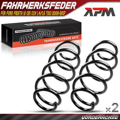 2x Federn Fahrwerksfeder Vorne für Ford Fiesta VI CB1 CCN 1.4/1.6 TDCi 2008-2017