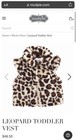 New NWT Mud Pie Toddler Girl’s Soft Brown Leopard Vest Size Small (12-18 Months) — photo 5