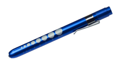 Lampe Stylo Diagnostic Médical LED Avec Jauge Pupillaire - Violette - Neuf Sous Emballage