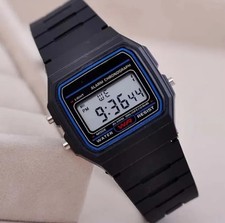 F91W Classic NEW Digital RETRO Sport Alarm Stopwatch Black Watch ( Brand New )