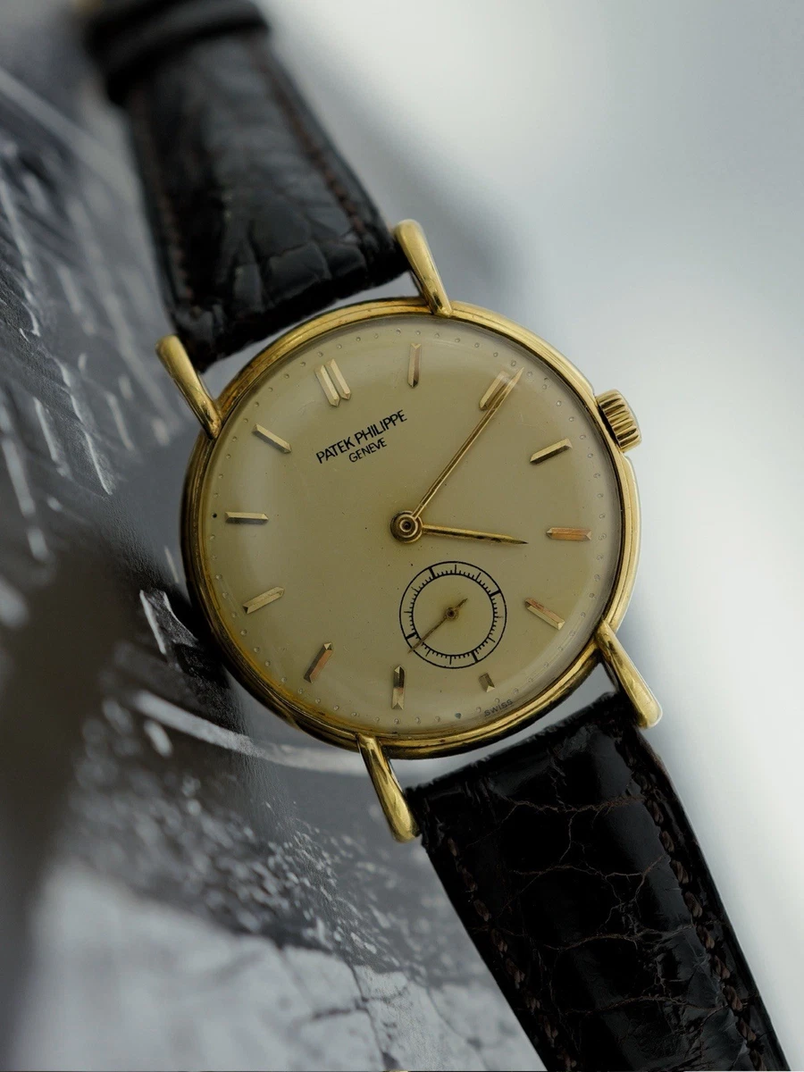 Estuche Jumbo Patek Philippe Calatrava Ref.1543 35 mm lengüetas gota oro 18 quilates pp12,1