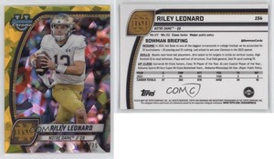 2024 Bowman U Chrome Sapphire Edition Yellow /75 Riley Leonard #154