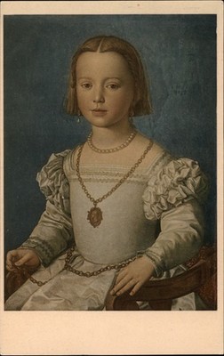 Donna Maria de Medici Florence Italy vintage art postcard e602