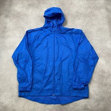 L.L.Bean Rain Jacket Mens XL Lightweight Full Zip Hiking Coat, Blue