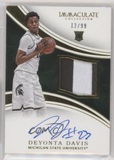 2016-17 Panini Immaculate Collegiate 12/99 Deyonta Davis #50 Patch Auto w5c