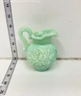 Vintage Avon Jadeite Green Milk Glass Rose Pitcher