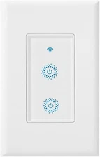 Nexete Smart Wi-Fi Double Light Switch, 2 in1 Single Pole Switch White 