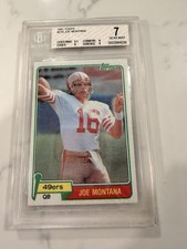 1981 TOPPS JOE MOTANA #216 BGS 7