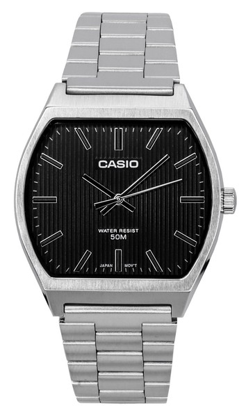 Casio Edelstahl Schwarz Zifferblatt Quarz Edelstahl MTP-B140D-1A 50M Herrenuhr-image