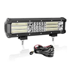 12 inch 330W LED Light Bar Triple Row Spot Flood 12 inch 4 row wiring harness