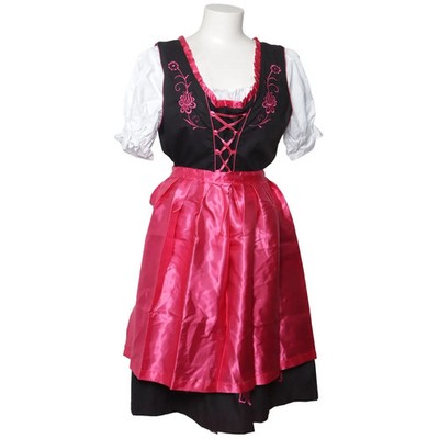 Gaudi Trachten, Dirndl, Größe: 46, Schwarz/Pink/Weiß, Baumwolle/Polyester #rjo