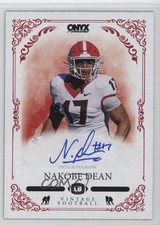 2022 Onyx Vintage Blue Signatures Nakobe Dean #VAND Auto rf2