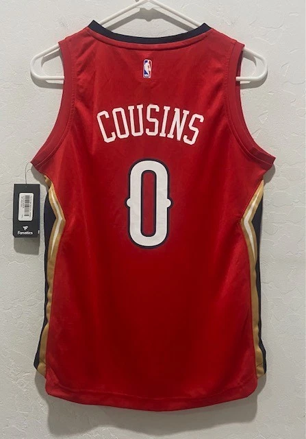 NBA New Orleans Pelicans #0 Cousins Jersey Size Youth L Red Licensed Poly NWT - Image 2 of 4