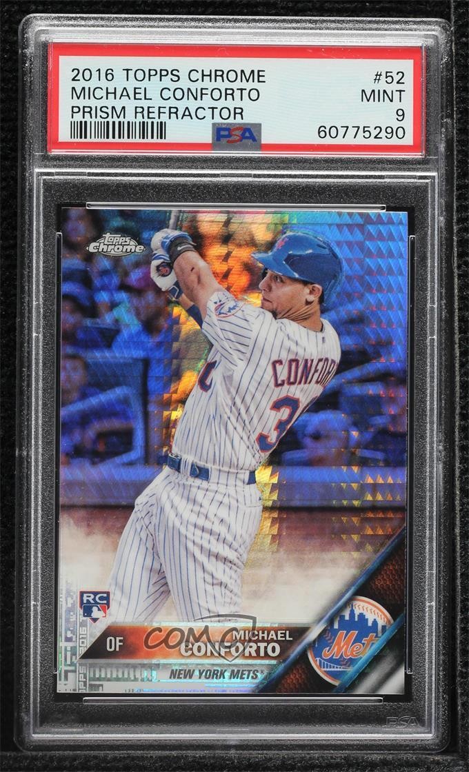 2016 Topps Chrome Prism Refractor Michael Conforto #52 PSA 9 MINT 11ff