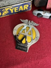 Vintage Car Badge - Aa Member Car Badge - Automobile Association Car Badge