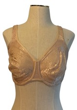 Wacoal Clear and Classic Beige Floral Jacquard Full Coverage Underwire Bra 32DDD