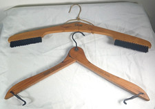 Antique Wooden Foldable Travel Clothes Hangers Qty-2