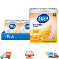 New Dial Antibacterial Deodorant Bar Soap, Advanced Clean, Gold, 48 Bars, 4 oz