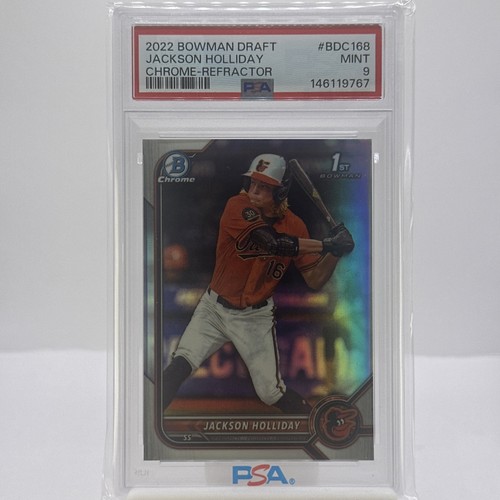2022 Bowman Draft - Chrome Jackson Holliday #BDC-168 Refractor (RC) PSA 9