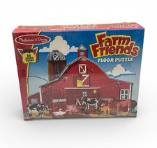 New Melissa  Doug Puzzle Farm Friends Floor 32 Jumbo Pieces Kids 3 Learning