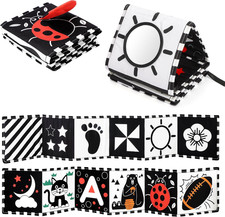 High Contrast Black and White Baby Toys for Visual Stimulation 0-12 Months