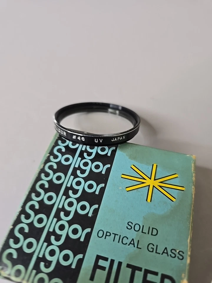 Vintage Soligor Solid Optical  Glass Filter  46mm UV Japan Box Case  - Image 3 of 4