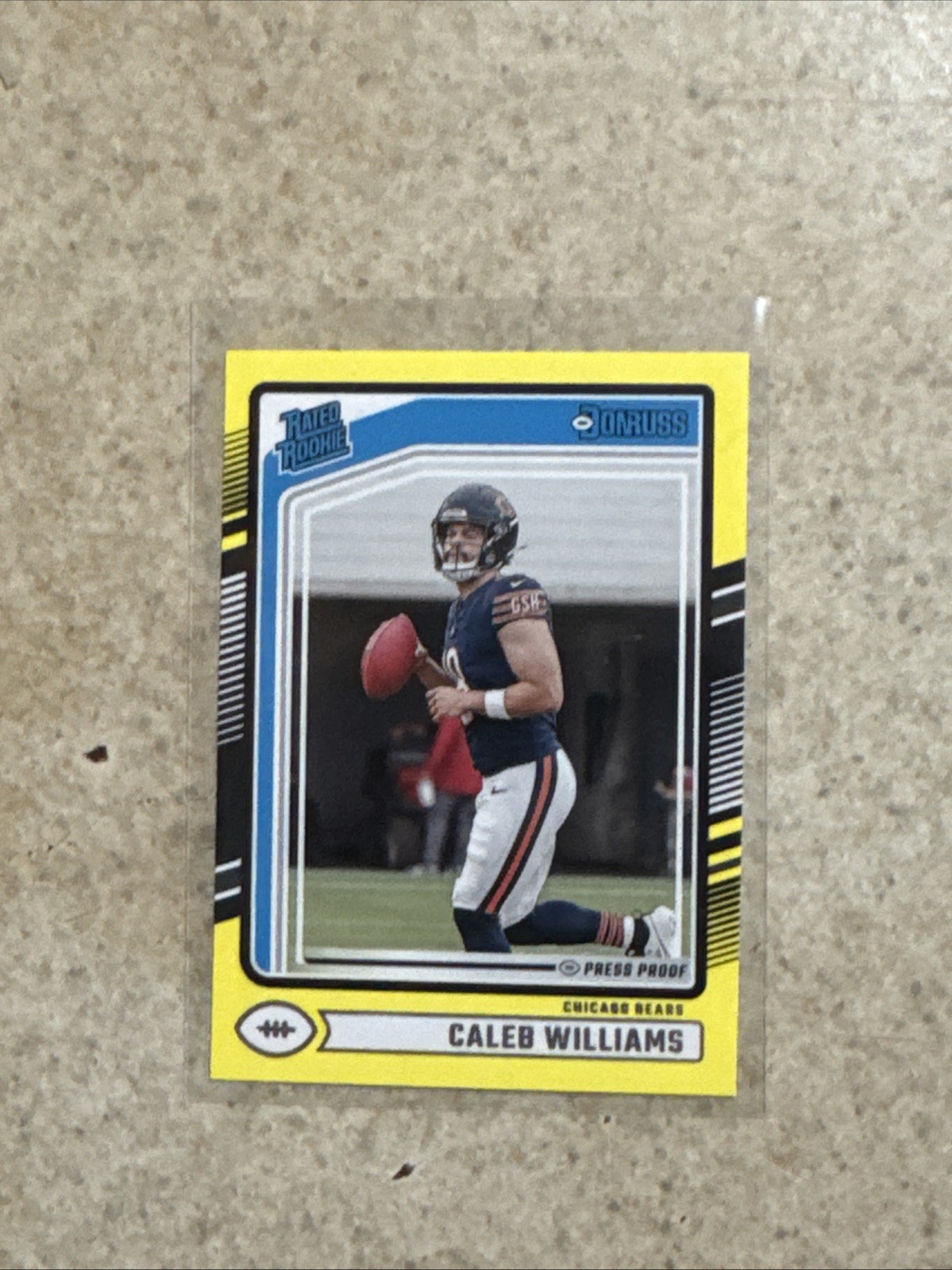 2024 Panini Donruss - Rated Rookie Caleb Williams #327 Press Proof Yellow (RC)