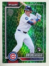 2026 Topps Series 1 Baseball Owen Caissie Green Holiday RC Cubs