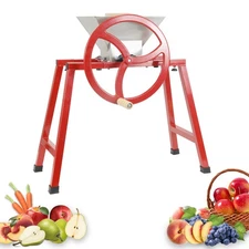 Manual 7L/1.8 Gal Food Mill Hand Crank Machine w/ Cast Iron Flywheel + Stand