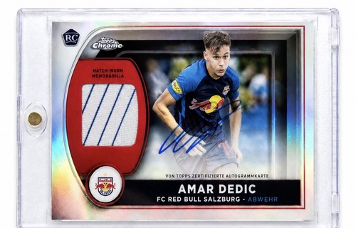 2022/23 Topps Chrome FC Red Bull Salzburg Amar Dedic RC Patch Auto match worn 49