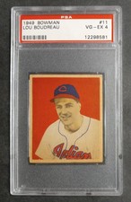 1949 Bowman - #11 Lou Boudreau - Rookie - HOF - PSA 4 VG-EX