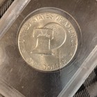 1776-1976 (D) Eisenhower Liberty Bell Moon One Dollar US Bicentennial Coin — photo 2