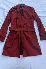 Coach Solid Mid Trench Coat Size XS Ruby CR11...