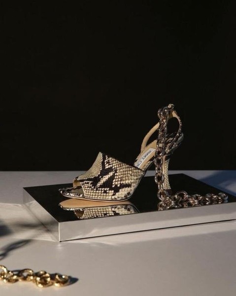 Women Jimmy Choo Heels Multicolor Leather 37