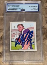 2011 Topps 1950 Bowman Mini #116 KYLE RUDOLPH Signed Autographed Card PSA