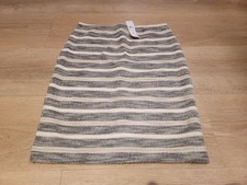 NWT Ann Taylor LOFT Women's Skirt Size 8 Cream Black Beige Woven Pencil Straight