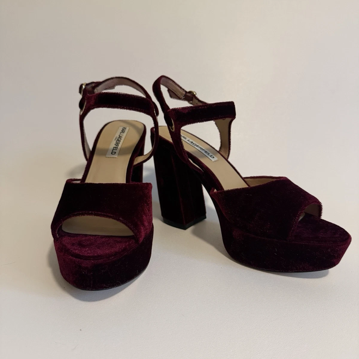Burgundy Sandals In Women's Heels for sale - eBay