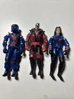 Lot Of 3 Cobra Commander Baroness Destro GI Joe Figures  1997 Hasbro Tight UV