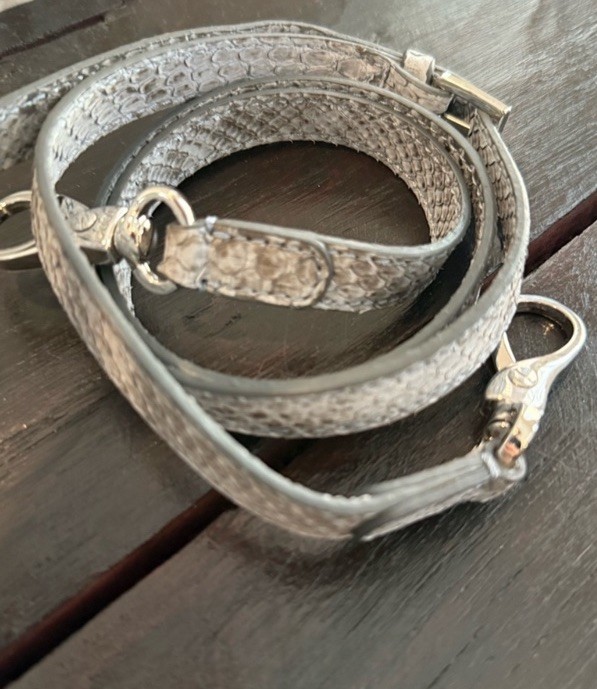 Tod’s D Styling Bowler Handbag Grey Python Leather - image 11