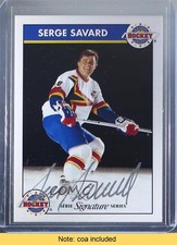1993-94 Zellers Masters of Hockey Signature Series Serge Savard Auto HOF 7ez