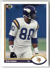 1991 UPPER DECK #56 CRIS CARTER MINNESOTA VIKINGS
