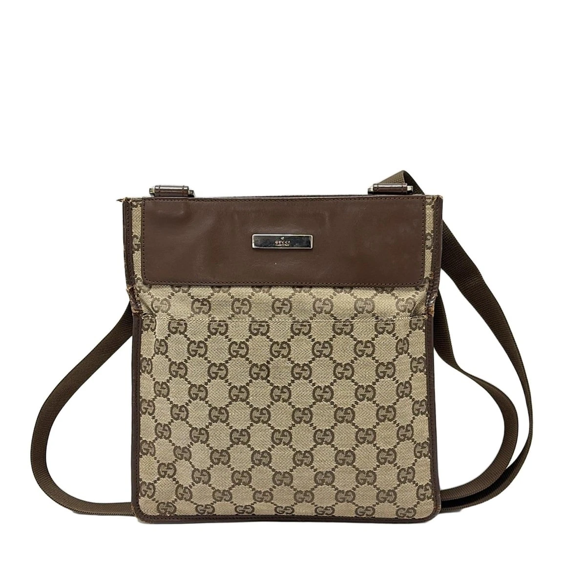 Sac bandoulière Gucci cuir beige marron occasion