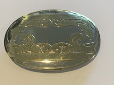 Gold Tone Ornate Cowboy Belt Buckle Shiny