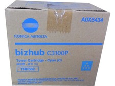 Konica Minolta A0X5434 TNP50C Cyan Toner Cartridge Genuine OEM