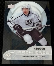 2012-13 Upper Deck Ice Premiers #34 JORDAN NOLAN Rookie Card RC Acetate /999